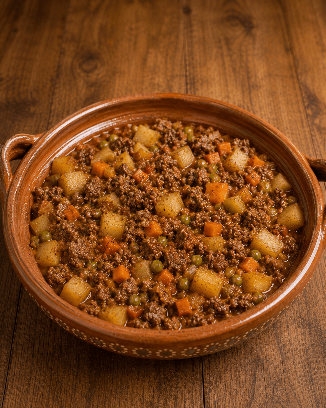 Picadillo de res con papa